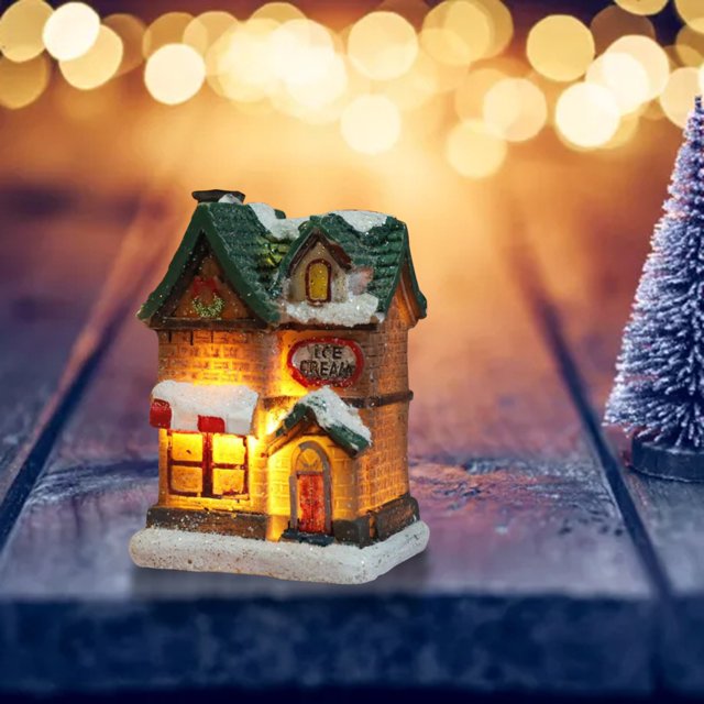 New Christmas Decorations Micro Landscape Resin House Small Ornaments