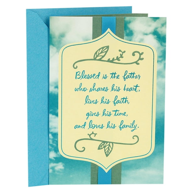 DaySpring Religious Father's Day Card (Blessed is His Family Blue Sky ...