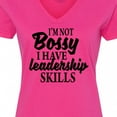 thumbnail image 4 of Inktastic I'm Not Bossy I Have Leadership Skills Women's V-Neck T-Shirt, 4 of 5