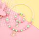thumbnail image 1 of Juego de 8 collares y pulseras de joyería para niñas y niños, diseño de unicornio, sirena, flamenco, mariposa, arcoíris, cuentas de madera, bisutería, regalo de fiesta, 1 of 5