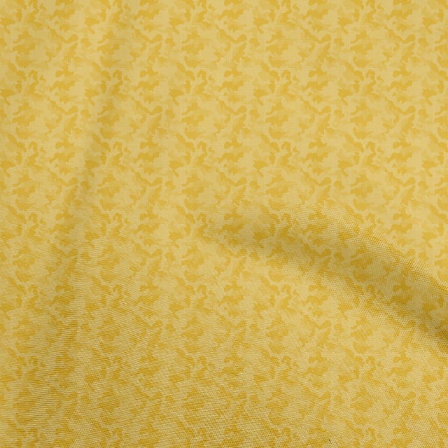 oneOone Cotton Poplin Yellow Fabric Camouflage Craft Projects Decor Fabric Printed By The Yard 56 Inch Wide