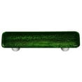 thumbnail image 1 of Light Metallic Green Rectangle Glass Cabinet Pull - Aluminum Post, 1 of 1