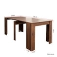 thumbnail image 4 of 118" Extendable Dining Table for 6-10 Person, Modern Farmhouse Wooden Kitchen Expanding Table, Long Large Expandable Dining Room Conference Table for Kitchen, Living Room, Walnut, 4 of 9