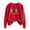 Red, variant on Gunia Pumpkin Halloween Sweatshirts For Women Autumn Winter Solid Color Printing Sweater Crew Neck Long Sleeved Pullover Tops Fall Fashion Clothes Beige S-2Xl