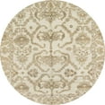 thumbnail image 1 of Ahgly Company Machine Washable Indoor Round Abstract Camel Brown Area Rugs, 5' Round, 1 of 7