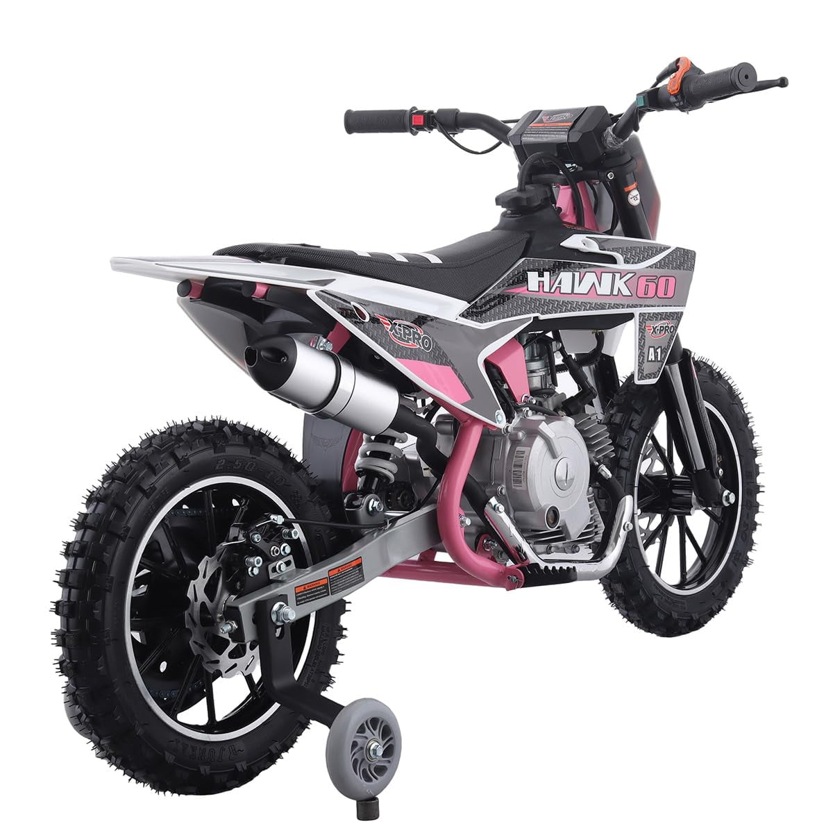 X-Pro Hawk 60 Dirt Bike with CVT Transmission, Electric Start, Disc Brake! 10" Wheels!