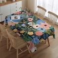 thumbnail image 2 of Pioneer Flower Floral Print Pattern Rectangle Tablecloth 60"x84",Waterproof Polyester Rectangle Table Cloth, Wipeable Spillproof Polyester Tablecloth for Dining, Camping, Indoor and Outdoor, 2 of 5