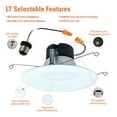 thumbnail image 6 of HALO LT 5 / 6 inch Indoor/Outdoor Recessed LED Retrofit Trim Can Light, 5CCT 2700K/3000K/3500K/4000k/5000K - LT56079FS1EWHR, 6 of 9