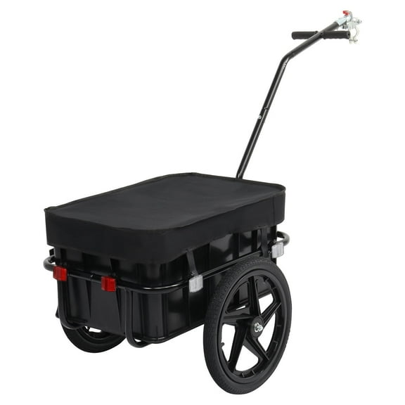 PEXMOR Bike Cargo Trailer, Bicycle Wagon Trailer W/Universal Coupler & Waterproof Cover