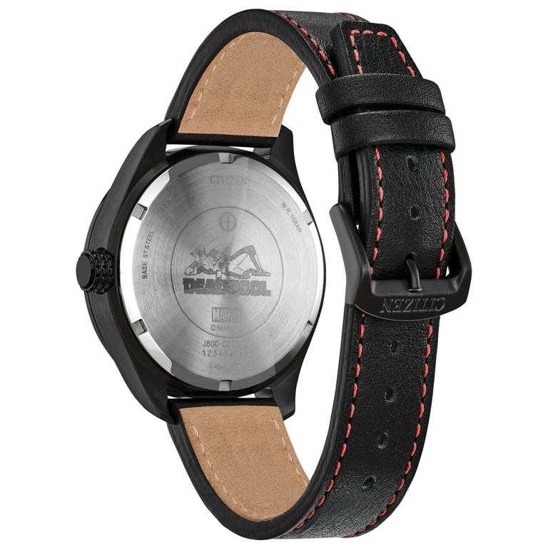 Citizen Men's Eco-Drive Marvel Deadpool Black Strap Watch - AW0145
