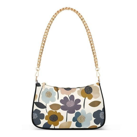 FORMRS Womens Shoulder Bag with Chain Strap Clutch Purse Cute Tote Handbag, Colorful Floral