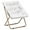 White, variant on Magshion Folding Saucer Chair for Adult, Oversized Square Cozy Moon Chair Seat for Adults, Metal Frame Lounge Chair for Bedroom, White