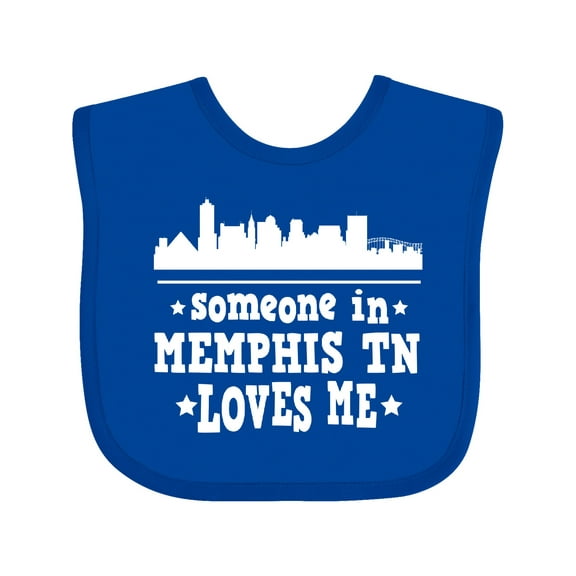 Inktastic Memphis Tennessee Someone Loves Me Skyline Boys or Girls Baby Bib