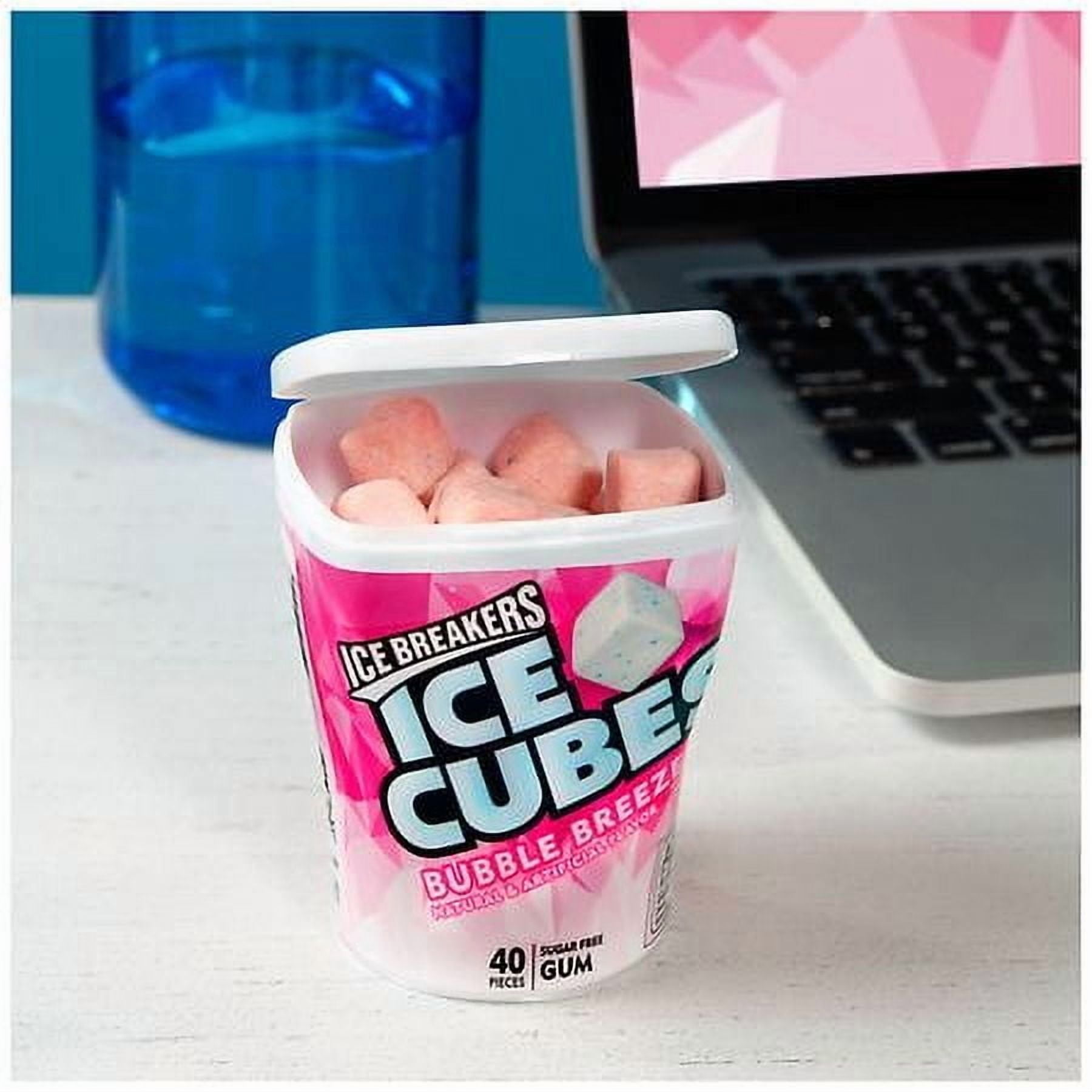 Ice Breakers Sugar Free Chewing Gum, Bottle Bubble Breeze 40.0 ea Pack of 2