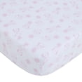 thumbnail image 1 of Sábana para cuna Disney Minnie Mouse Be Happy rosa y blanco, 1 of 5