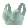 thumbnail image 2 of UoCefik Zenchic Bras for Seniors Seamless Wireless Posture Correcting Push Up Bra Anti Sagging Full Coverage Ice Silk Bra Light Green 3X-Large, 2 of 4