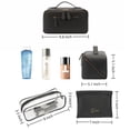 thumbnail image 3 of Bolsa de Maquillaje de Viaje Divvia Impermeable de Cuero Vegano 3L Negra, 3 of 8
