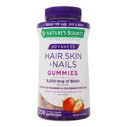 Nature's Bounty Advanced Hair, Skin & Nails Strawberry 6,000mcg Gummies, 230 Ct