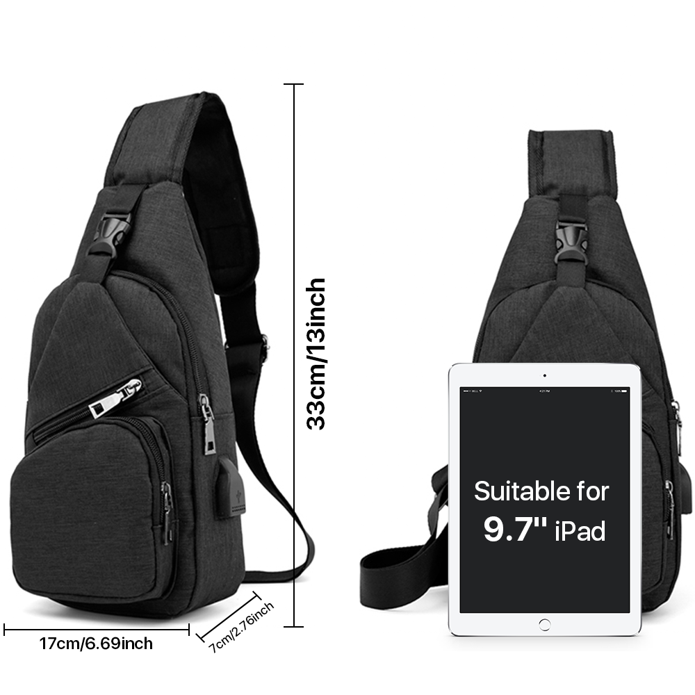 VIISHARE Crossbody Sling Bag with USB Charging photo 3