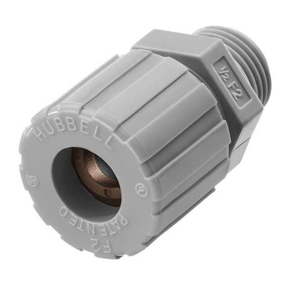 Hubbell Wiring Device-Kellems Liquid Tight Connector,1/2 in.,Brown SHC1024CR