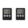 thumbnail image 4 of Ounissouiy Temporizador de cocina con pantalla Digital LCD, reloj despertador cuadrado con cuenta regresiva, recordatorio silencioso, temporizador de Negro 2piezas Ounissouiy CBP037525, 4 of 6