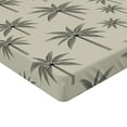 thumbnail image 2 of Ambesonne Palm Tree Fitted Sheet 2 Pcs Set, Vintage Tropical, Twin, Pale Khaki and Dark Grey, 2 of 3