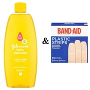 Johnsons Baby Shampoo & Johnson & Johnson Band-Aid- Plastic Strips (60 In 1 Pack)