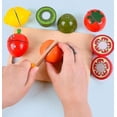 thumbnail image 2 of Set de juguetes para niños, ropa para gatos, madera, velcro, corte de frutas, 2 of 2