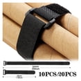 thumbnail image 2 of 10PCS/20PCS Reusable Hook and Loop Nylon Cable Ties - Fastening Straps for Organizing Cables - 20cm/50cm Length Options, 2 of 7