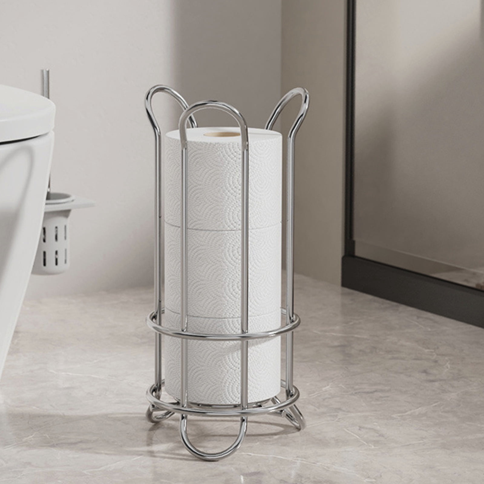 Gnmfd Paper Towel Holder Toilet Paper Rack Metal Tissue Organizer for Bathroom Kitchen, Freestanding Over the Toilet Storage, Bathroom Storage Cabinet, Countertop Storage Essentials