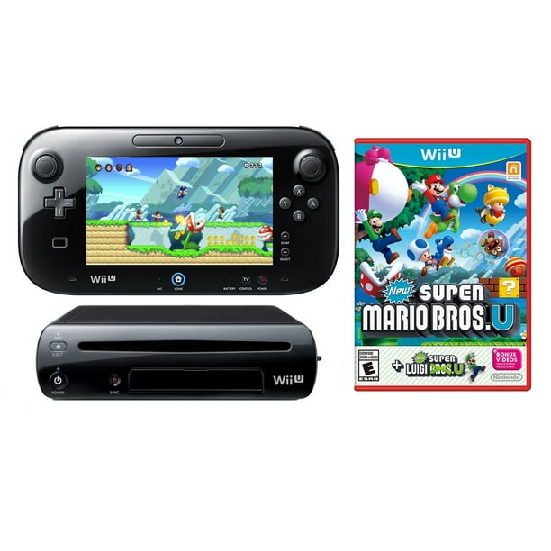 Refurbished Nintendo Wii U 32gb Video Game Console With Super Mario Bros U Luigi U Games Walmart Com Walmart Com