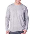 thumbnail image 5 of Gildan Softstyle Cotton with Long Sleeve T-Shirt, Crewneck Rib Collar Sport Grey Tee, L, 5 of 5