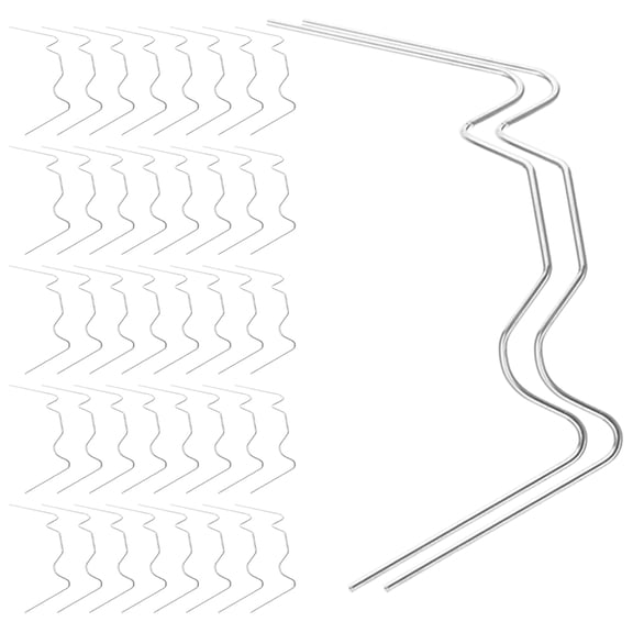 PTOOTP 200pc Stainless Steel Greenhouse Glass Fixing Clamps W Shape Repair Accessories