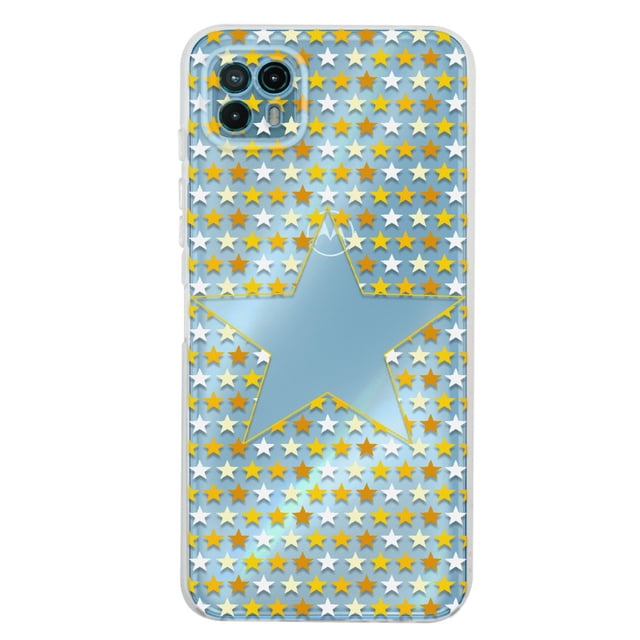Funda para Moto G50 5G Estrellas Amarillas Uso Rudo, InstaCase Protector para Moto G50 5G Antigolpes, Case Estrellas Amarillas