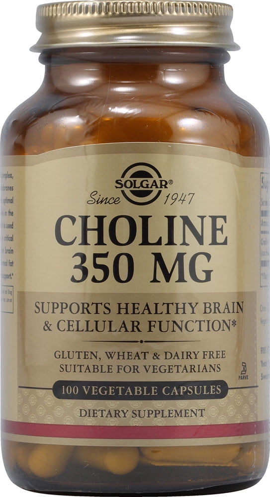 Solgar Choline 350 mg 100 Vegetable Capsules