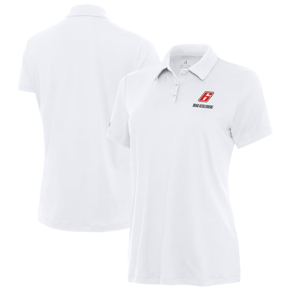 Women's-Antigua  White Brad Keselowski Reprocess Polo