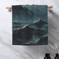 thumbnail image 2 of Waves Horror Mountain Face Wash Cloth 27.5×16in Hand Towels Bathroom Soft Absorbent Kitchen Towel Spring Decorative Dish Hotel Gym Spa, 2 of 5