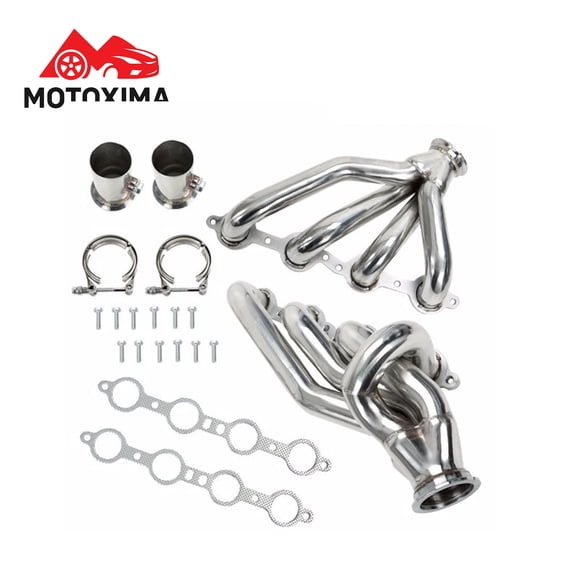 MOTOXIMA Stainless Steel Exhaust Headers for Chevy S10 LS Swap Truck / Car V8 Engine