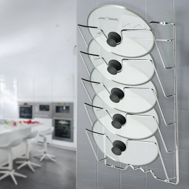 Support mural pour couvercle de casserole, support pour couvercle de casserole T1, rangement de cuisine en plastique, serviette et gril, évaluation de cuisine