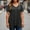 Black, variant on Women Plus Size Tops Cut Out V Neck 3/4 Sleeve Blouses Dressy Casual Tunic Tops To Wear With Leggings Woman Tee Athletic Short Sleeve Shirt Women Small Long Sleeve Shirt Tee for Women Short Sleeve