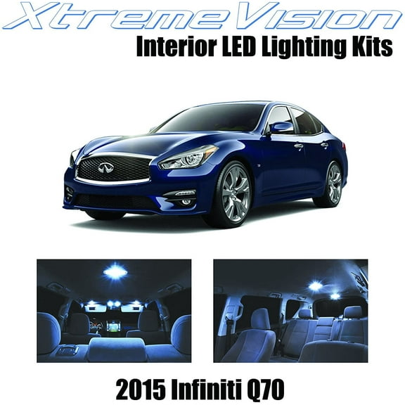 XtremeVision Interior LED for Infiniti Q70 2015 13 pcs Cool White Interior LED Kit Installation Tool