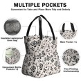 thumbnail image 3 of Pioneer Flower Floral Print Pattern Drawstring Lunch Bag Women - Drawstring Lunch Bag Insulated for Work Office - Stain-Resistant Large Lunchbags for Women with Multi-Pockets, 3 of 6