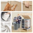 thumbnail image 3 of LEDREM 2-Section Rolling Laundry Hamper with Lid, 100L Capacity, Wheels & Removable Liner, Rattan Design, Natural Beige and Matte White, 3 of 6