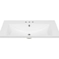 thumbnail image 3 of 30" Rectangular Ceramic Vanity Top in White | Center Undermount Single Sink, 4" Faucet Mount | Ready-to-Use, Space-Transforming Addition, 3 of 3