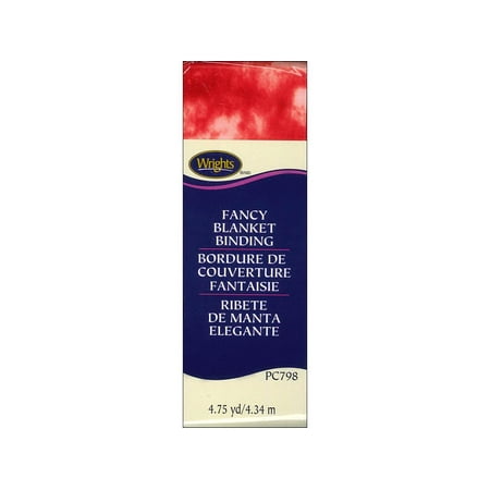 UPC: 0070659895319 | Wrights Blanket Binding Poly 4.75yd Tie Dye Red