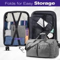 thumbnail image 2 of Fosmon Large Duffle Bag for Travel ,65L Foldable Duffle Bag Carry On Gym Bag Weekender Travel Bag With Shoe Compartment, Gray, 2 of 6