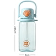thumbnail image 5 of Botella de Agua de Gran Capacidad de 1000 Ml con Pajita, para Estudiantes, para Exteriores, Sellada, A Prueba de Fugas, Vaso de Plástico con Tapa, para Niños, C, 5 of 5