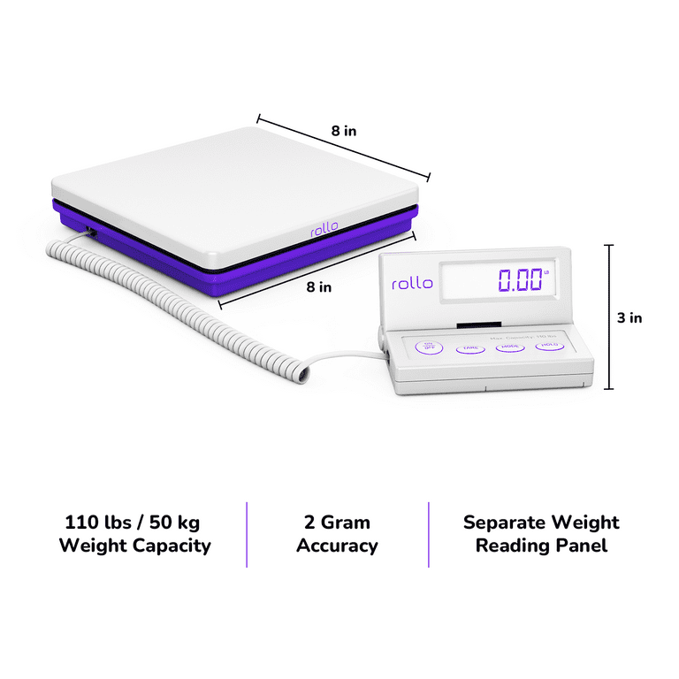 Rollo Shipping Scale For Packages - Digital Shipping Postal Scale (110 Lb  Max)