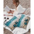 thumbnail image 5 of Waterproof Outdoor Throw Pillows with Inserts 12"x20", Blue Coastal Turtle Soft Decorative Pillowcases for Couch Bedroom, Nautical Beach Ocean Starfish Pillow Covers for Sofa Living Room, 5 of 8