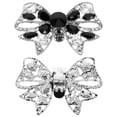 thumbnail image 1 of MasteelfCA 1 Pair Women Shoe Clips Bow Rhinestone Shoe Clips Wedding Bride Shoe Charm Accessories for High Heels, 1 of 9